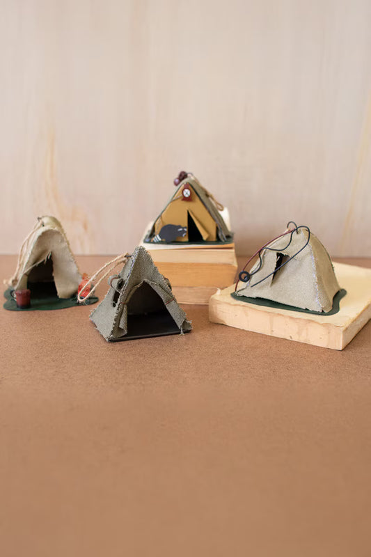 Set Of Four Tent Ornaments (Min 2) By Kalalou