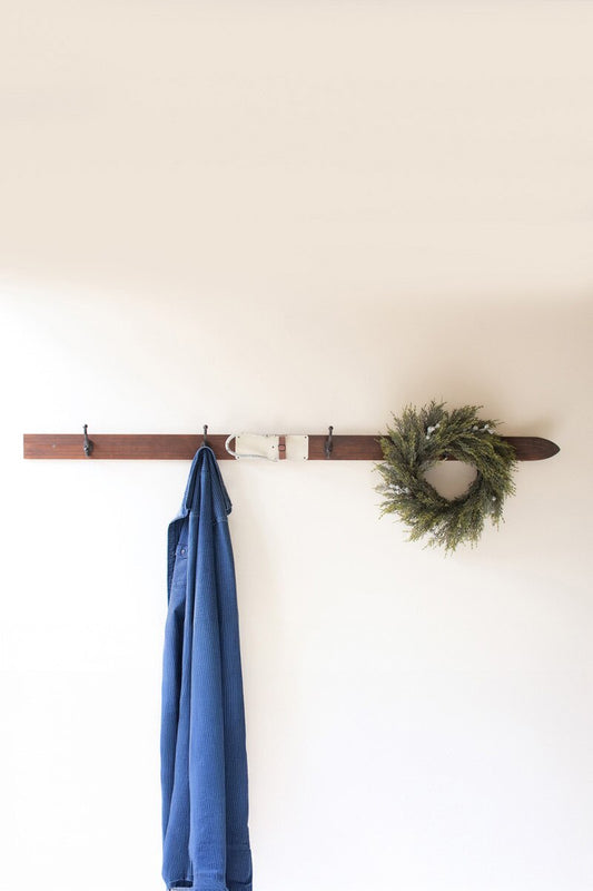 Wooden Ski Wall Coat Rack By Kalalou