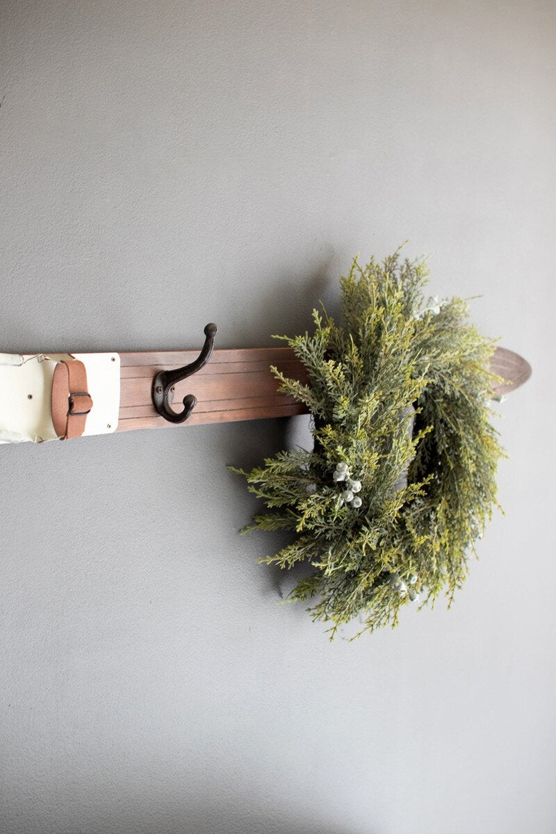 Wooden Ski Wall Coat Rack - Thumbnail 3