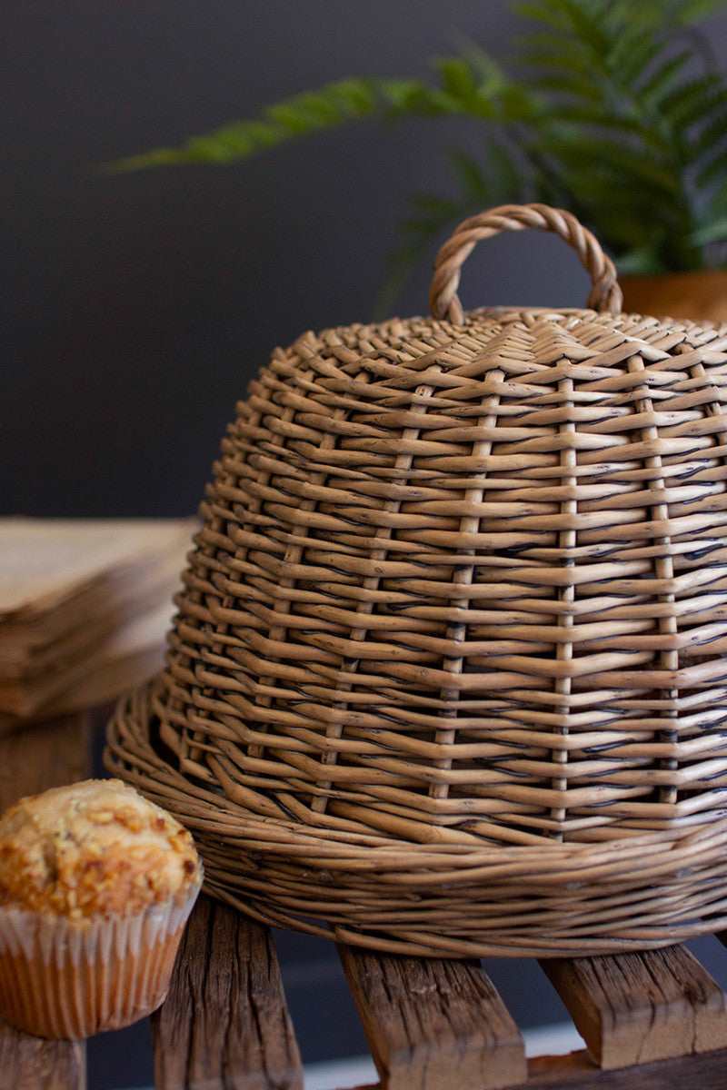 Woven Rattan Dome With Base (Min 2) By Kalalou | Trays | Modishstore - 3