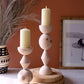 Turned Wood Candle Towers Set Of 2 By Kalalou | Candle Holders | Modishstore