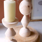 Turned Wood Candle Towers Set Of 2 By Kalalou | Candle Holders | Modishstore - 2