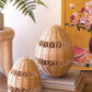 Set Of Two Rattan Easter Eggs (Min 2) By Kalalou