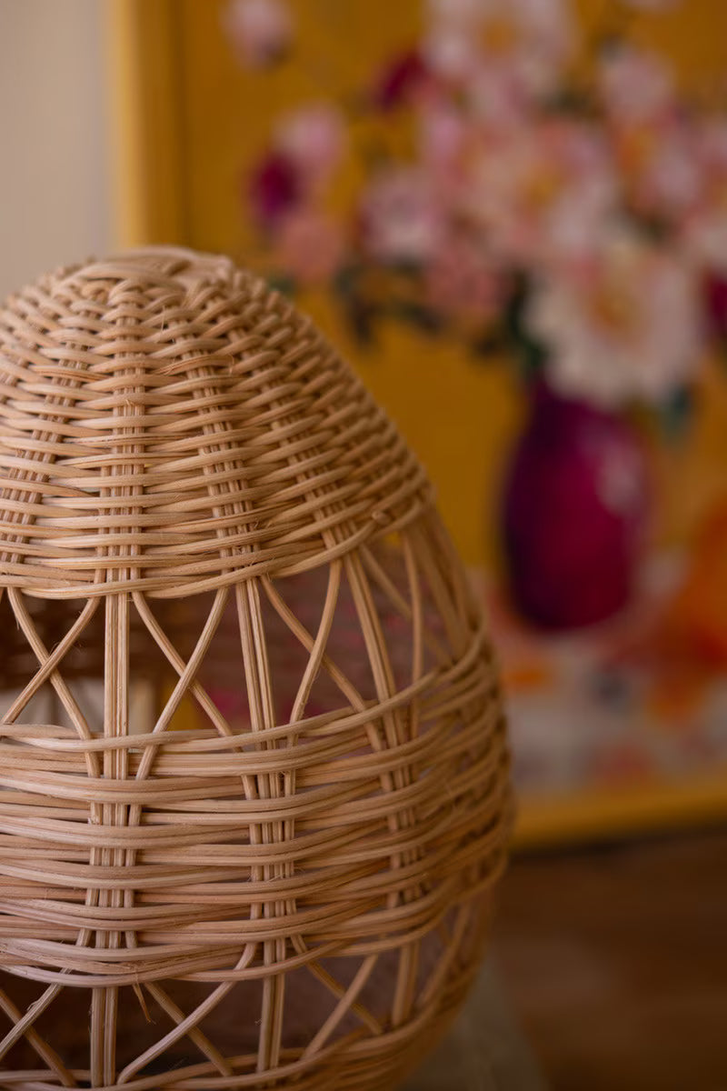 Set Of Two Rattan Easter Eggs (Min 2) By Kalalou