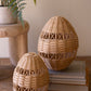 Set Of Two Rattan Easter Eggs (Min 2) By Kalalou