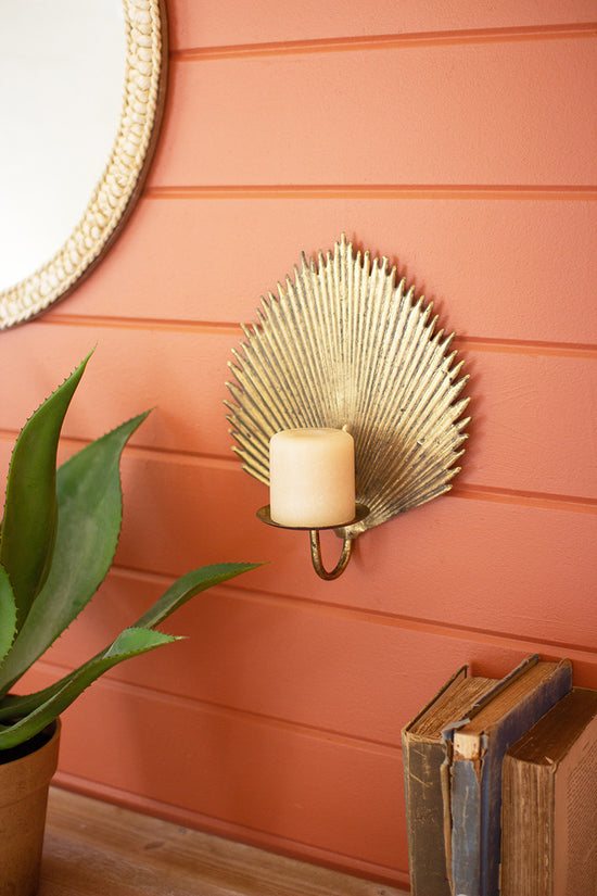 Scroll Leaf Candle Sconce (Sold as a Pair) main image 1
