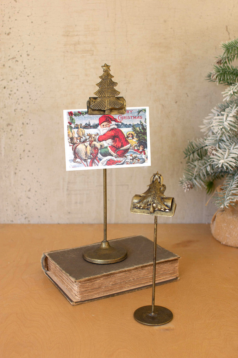 Christmas Tree Card Clips On Stands (Min 2) Set Of 2 By Kalalou | Christmas Trees | Modishstore
