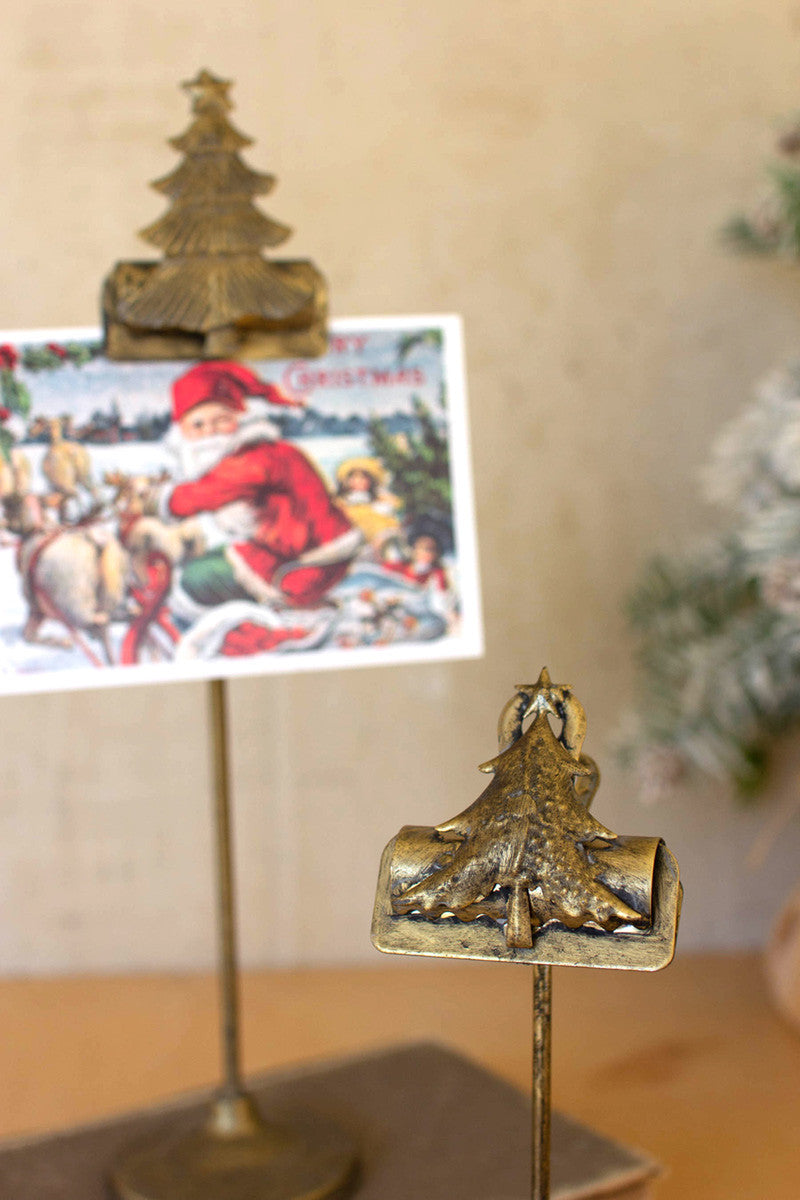 Christmas Tree Card Clips On Stands (Min 2) Set Of 2 By Kalalou | Christmas Trees | Modishstore - 2
