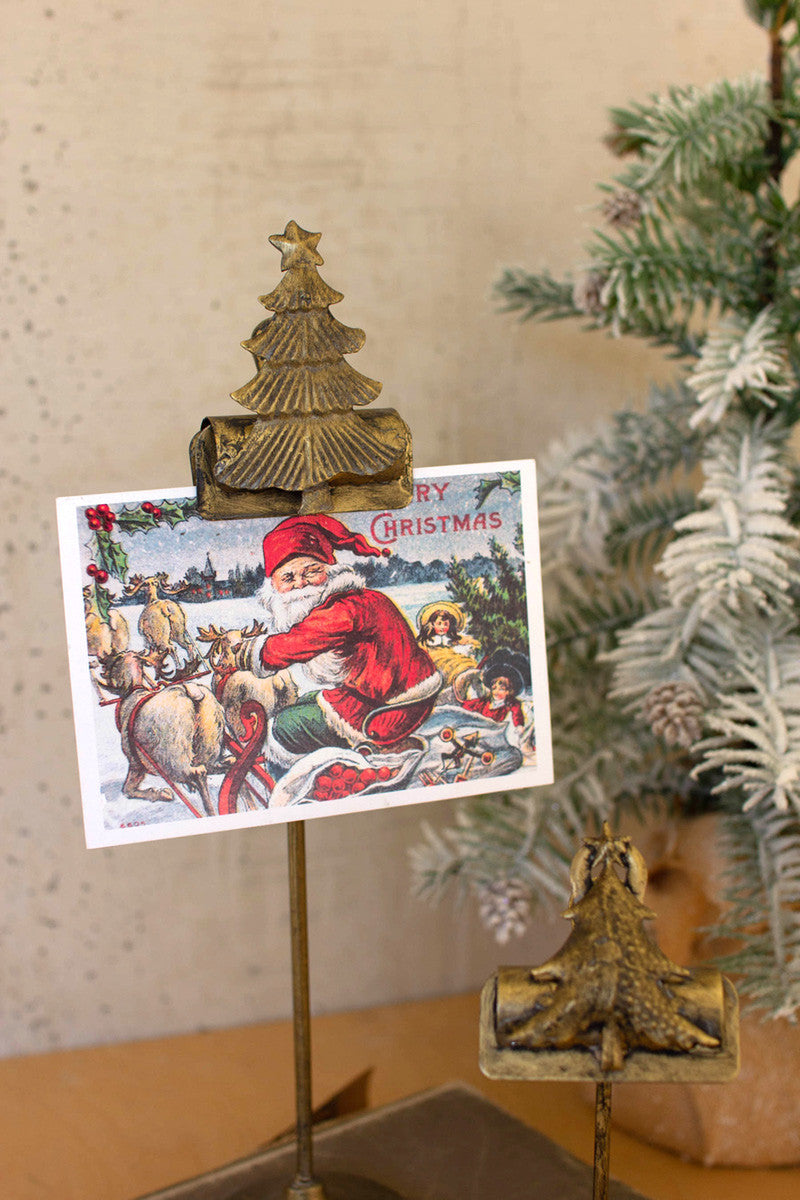 Christmas Tree Card Clips On Stands (Min 2) Set Of 2 By Kalalou | Christmas Trees | Modishstore - 3