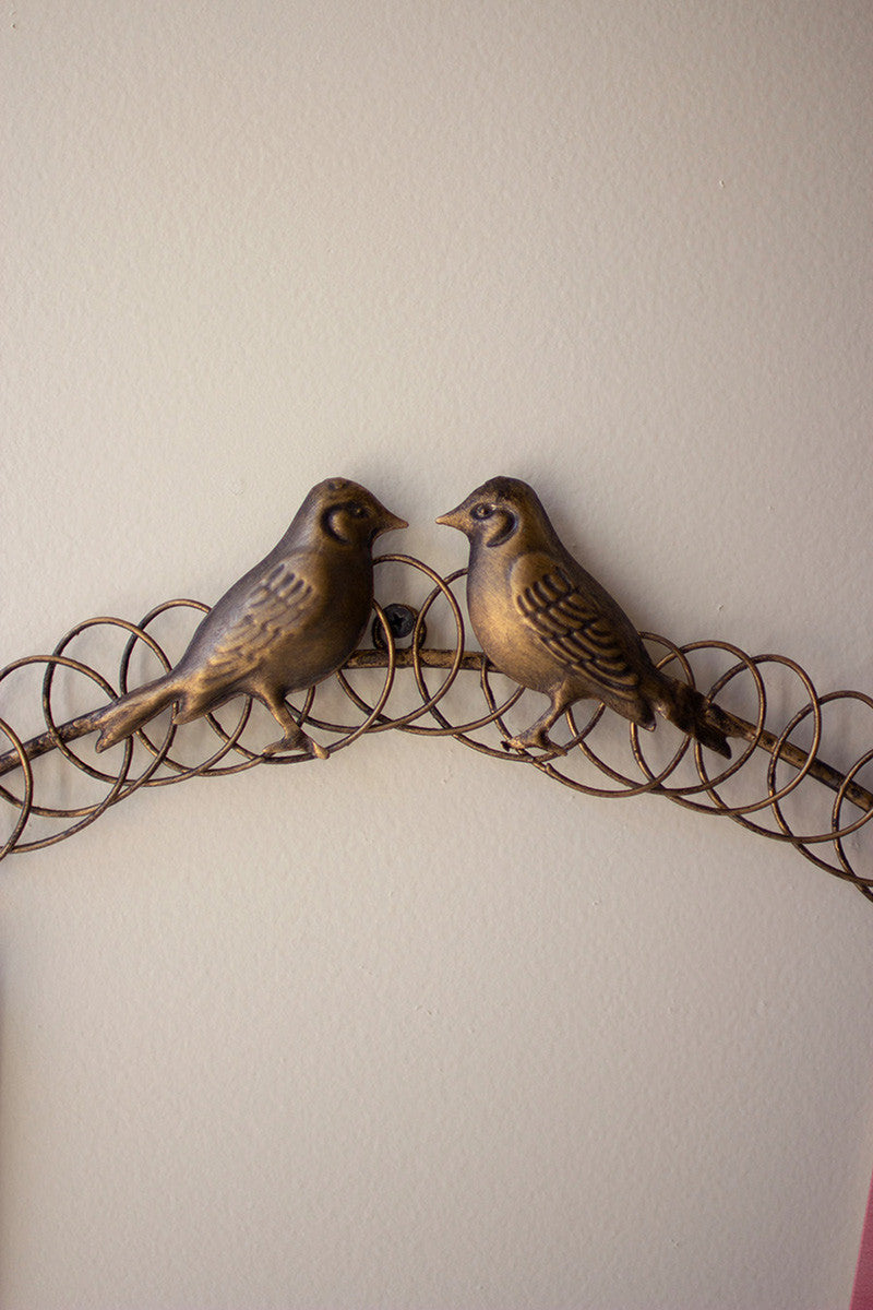 Metal Christmas Card Wreath With Two Birds (Min 2) By Kalalou | Wall Decor | Modishstore - 2
