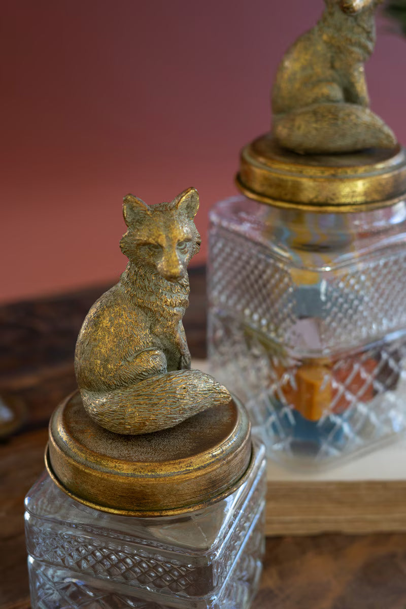 Set Of Two Fox Canisters By Kalalou