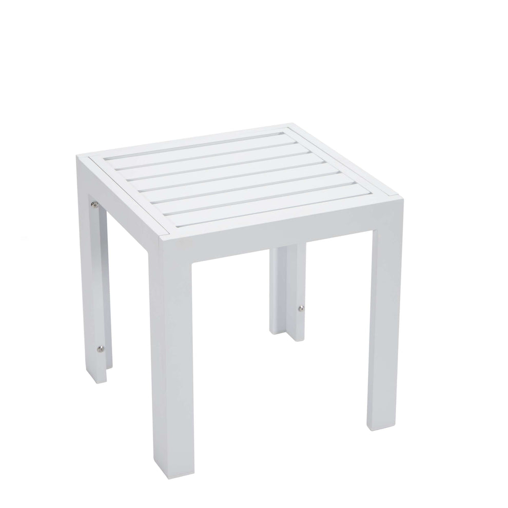 LeisureMod Chelsea Modern Outdoor White Chaise Lounge Chair Set of 2 With Side Table & Cushions | Outdoor Chaise Lounges | Modishstore - 9