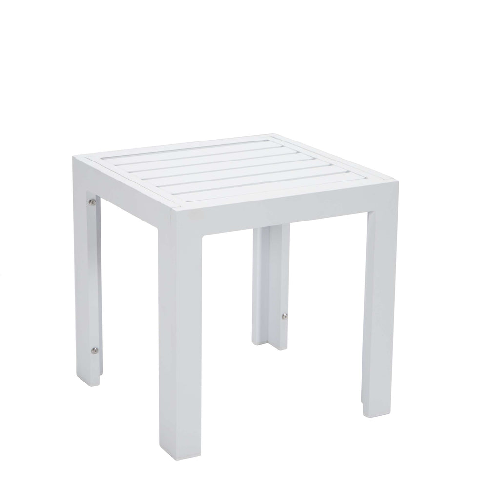 LeisureMod Chelsea Modern Outdoor White Chaise Lounge Chair With Side Table & Cushions | Outdoor Chaise Lounges | Modishstore - 4
