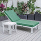 LeisureMod Chelsea Modern Outdoor White Chaise Lounge Chair With Side Table & Cushions | Outdoor Chaise Lounges | Modishstore