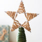 Set Of Three Christmas Topiaries - Green With Natural Star By Kalalou | Christmas Trees | Modishstore - 3
