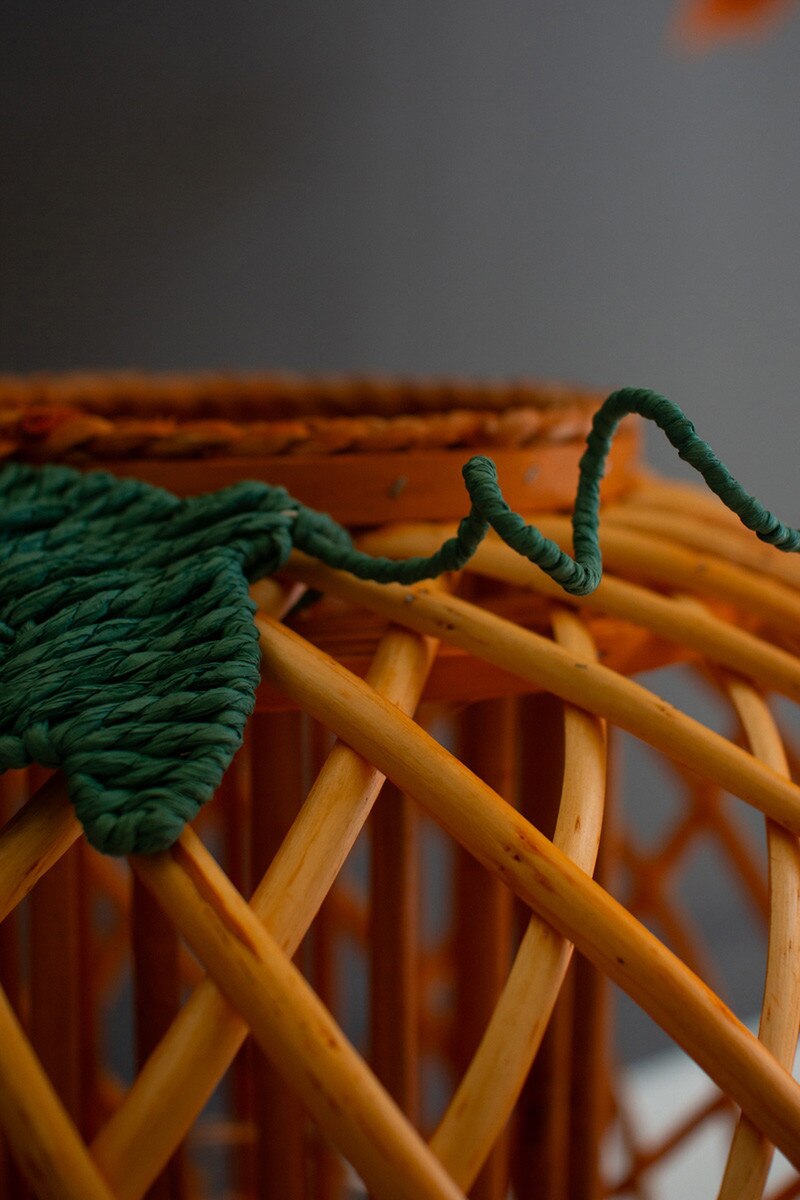 Set Of Two Willow Pumpkin Lanterns By Kalalou