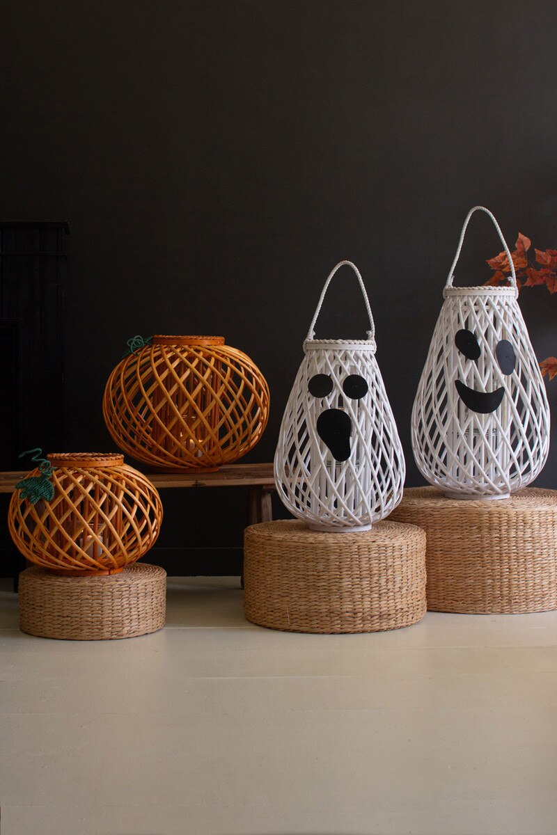 Kalalou Willow Pumpkin Lanterns - Thumbnail 3