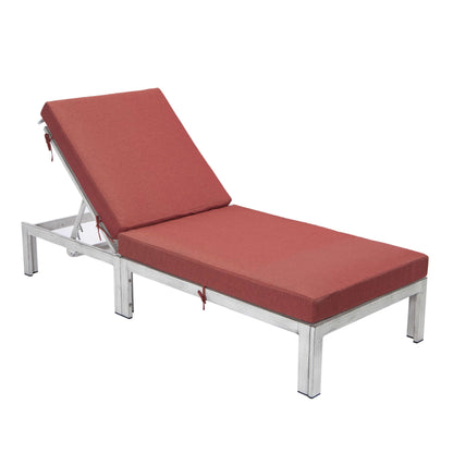 LeisureMod Chelsea Modern Outdoor Weathered Grey Chaise Lounge Chair With Cushions | Outdoor Chaise Lounges | Modishstore - 15