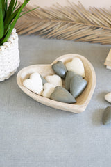 Hand Carved Wooden Heart Bowl (Min 2) By Kalalou