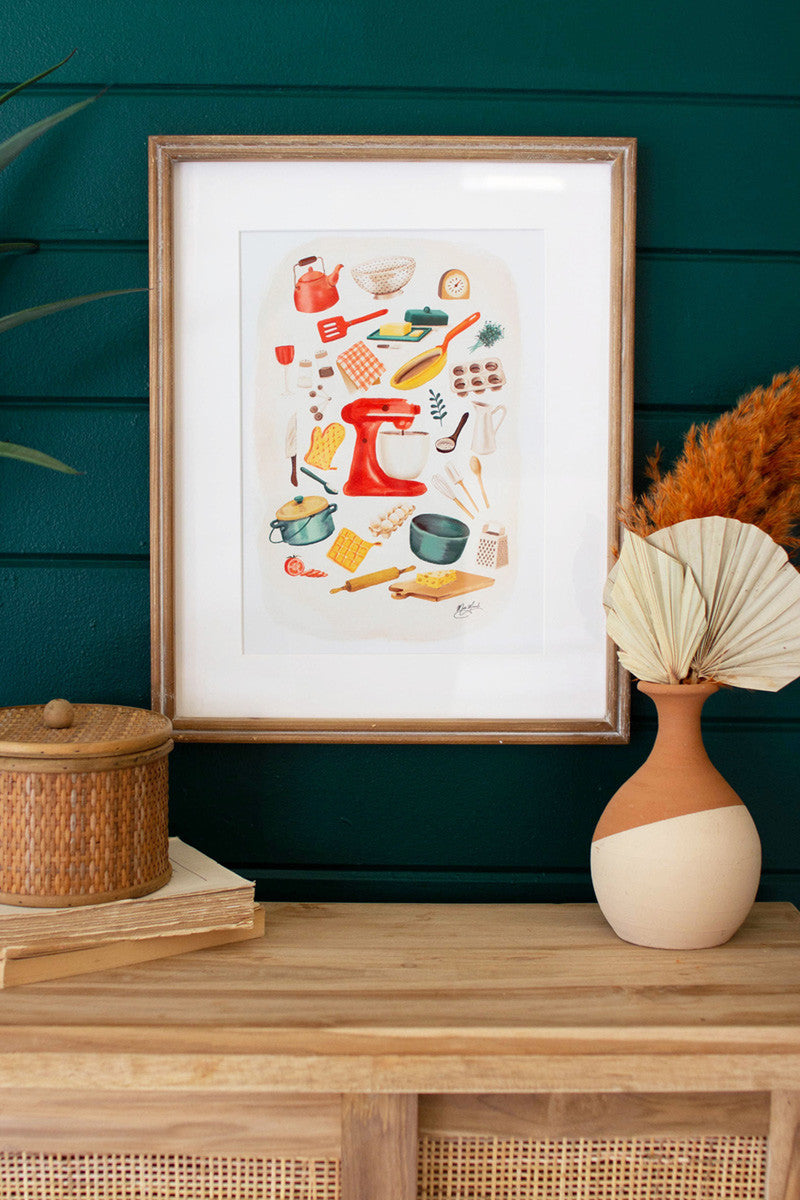 Framed Cooking Print Under Glass By Kalalou | Wall Painting | Modishstore