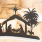 Black Metal Nativity On A Curved White Wood Base (Min 2) By Kalalou | Ornaments | Modishstore - 2