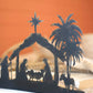 Black Metal Nativity On A Curved White Wood Base (Min 2) By Kalalou | Ornaments | Modishstore - 3