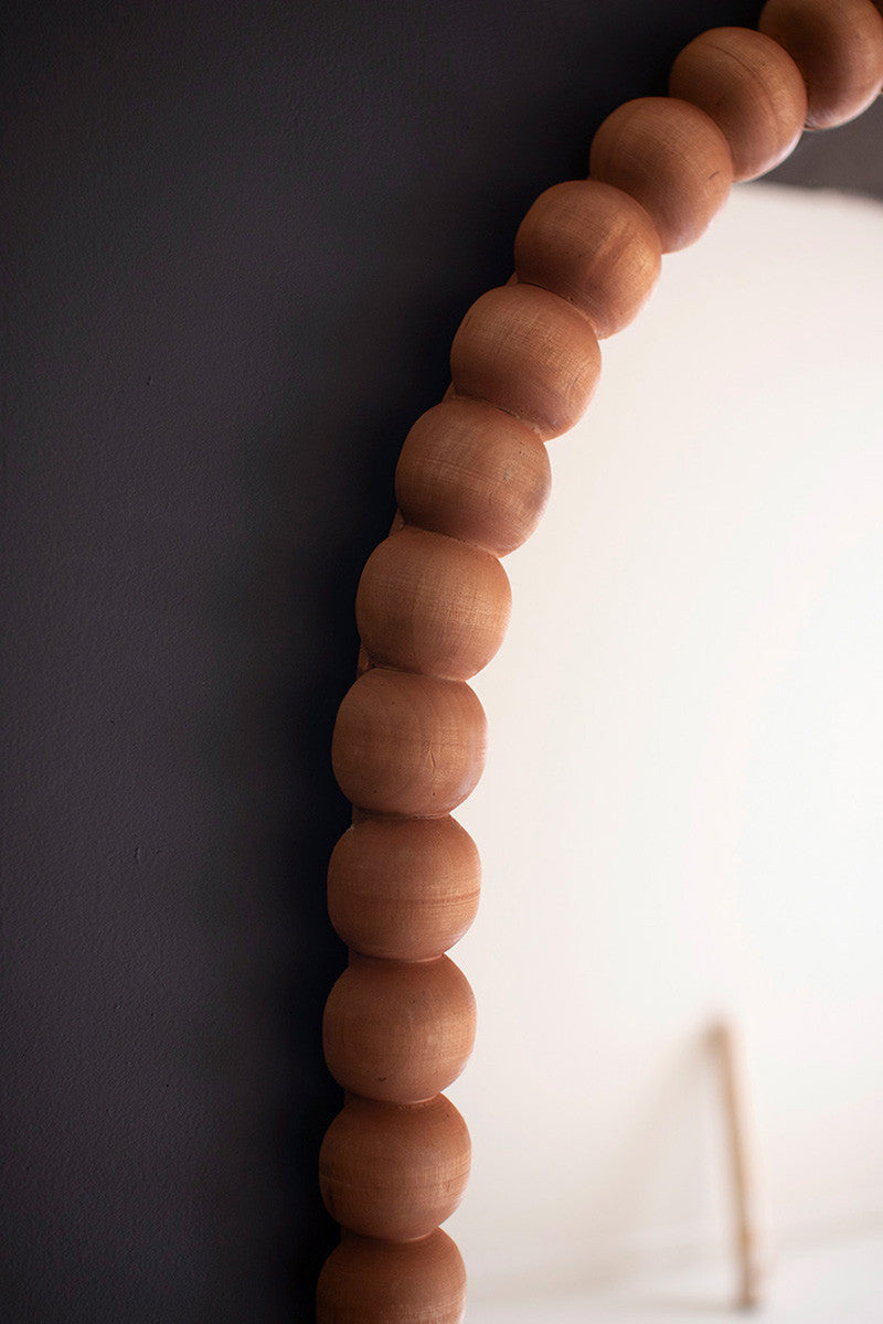 Wooden Ball Arched Mirror By Kalalou | Mirrors | Modishstore - 3