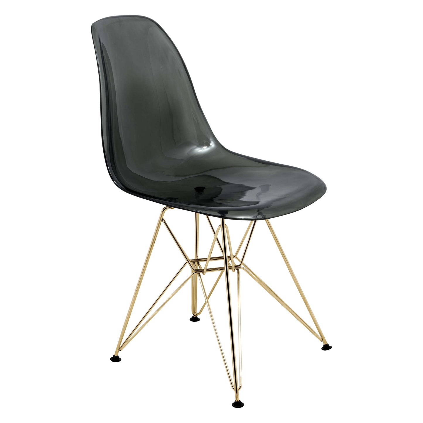 LeisureMod Cresco Molded Eiffel Side Chair with Gold Base - CR19TBLG | Dining Chairs | Modishstore - 2