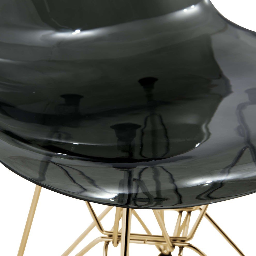 LeisureMod Cresco Molded Eiffel Side Chair with Gold Base - CR19TBLG | Dining Chairs | Modishstore - 6