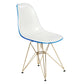LeisureMod Cresco Molded 2-Tone Eiffel Side Chair with Gold Base - CR19WBUG | Dining Chairs | Modishstore - 5