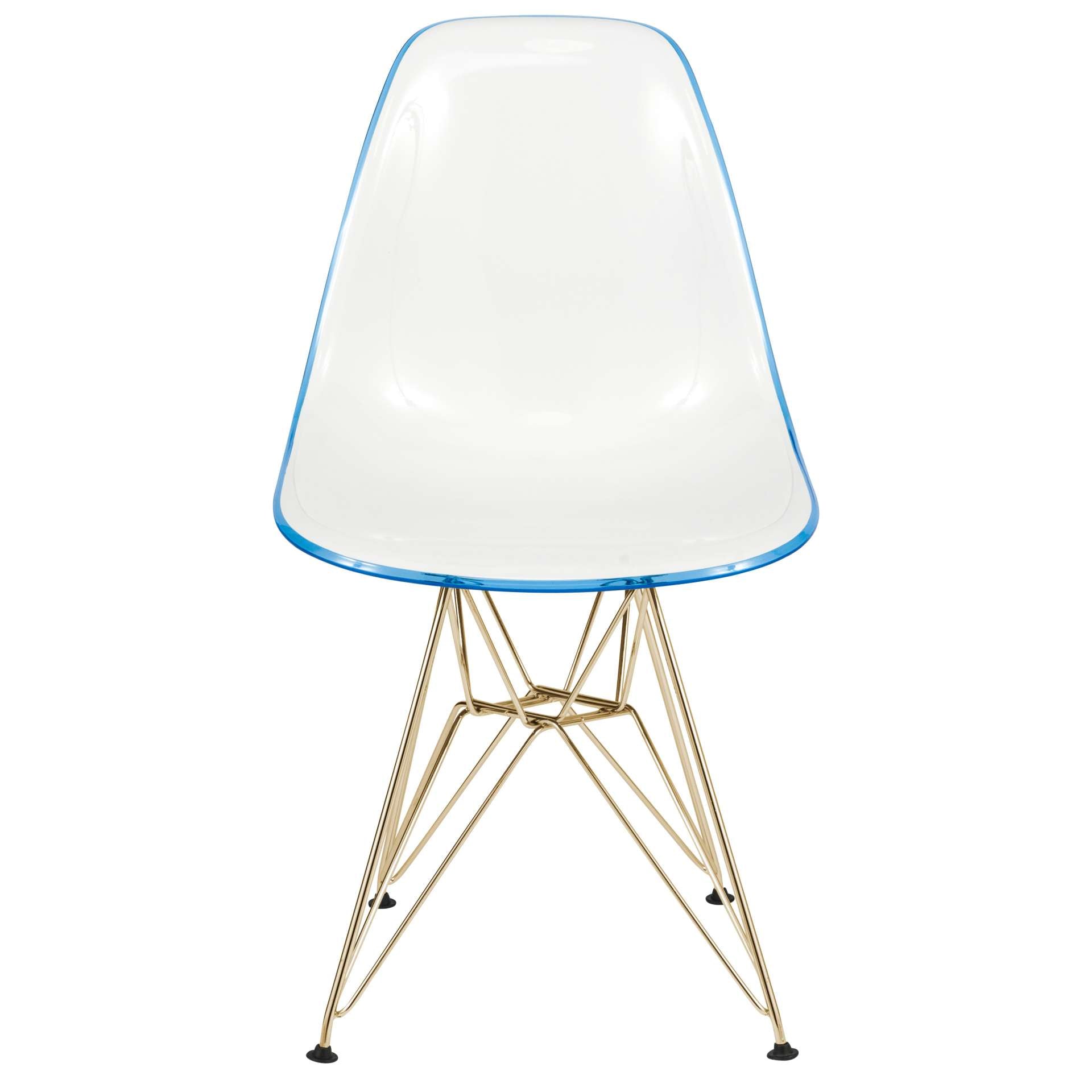 LeisureMod Cresco Molded 2-Tone Eiffel Side Chair with Gold Base - CR19WBUG | Dining Chairs | Modishstore - 6