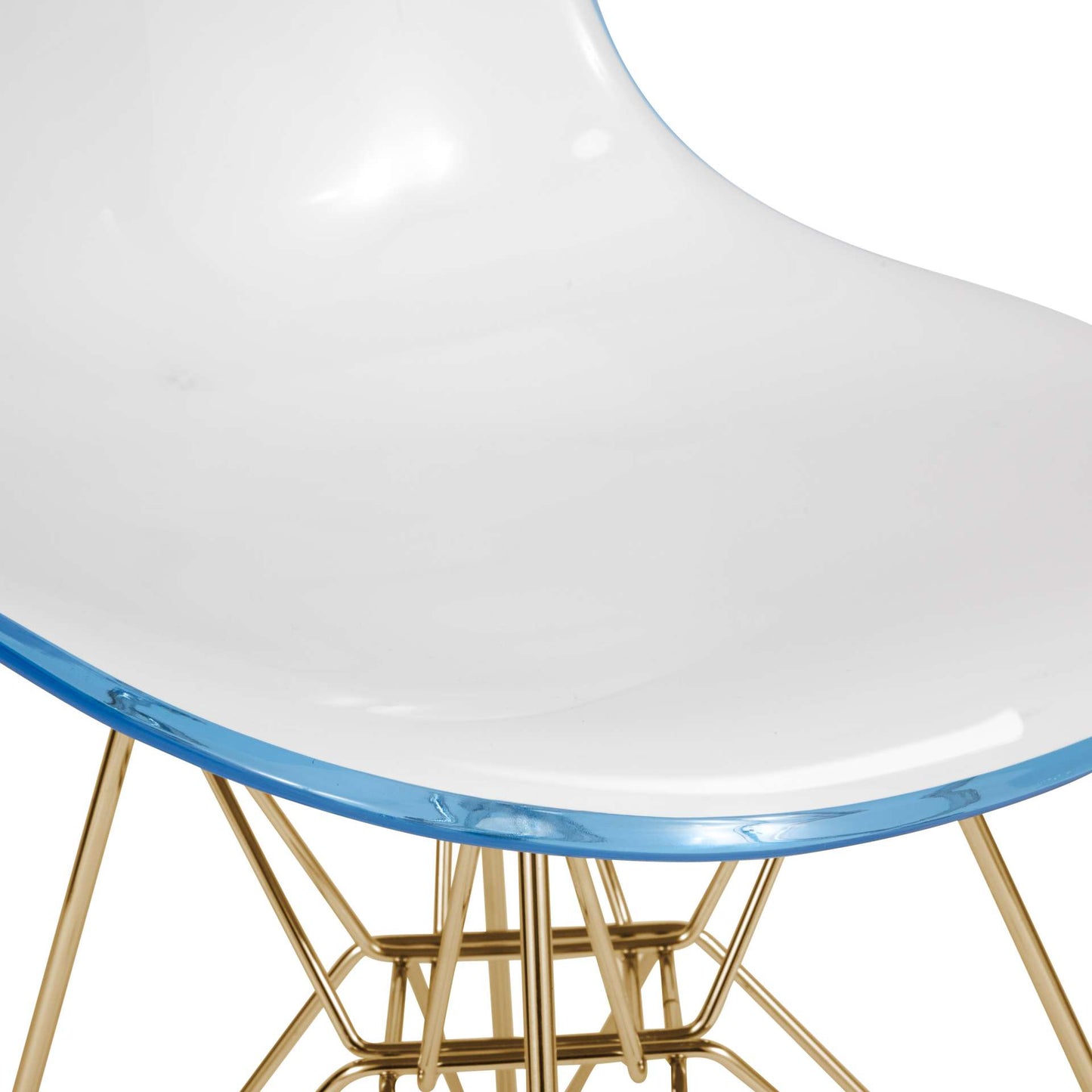 LeisureMod Cresco Molded 2-Tone Eiffel Side Chair with Gold Base - CR19WBUG | Dining Chairs | Modishstore - 7