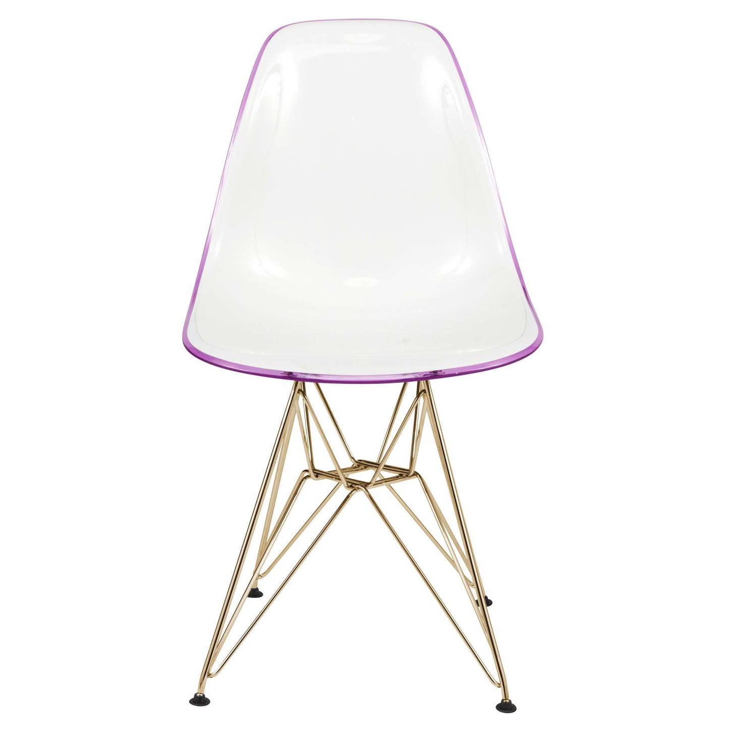 LeisureMod Cresco Molded 2-Tone Eiffel Side Chair with Gold Base - CR19WPRG | Dining Chairs | Modishstore - 5