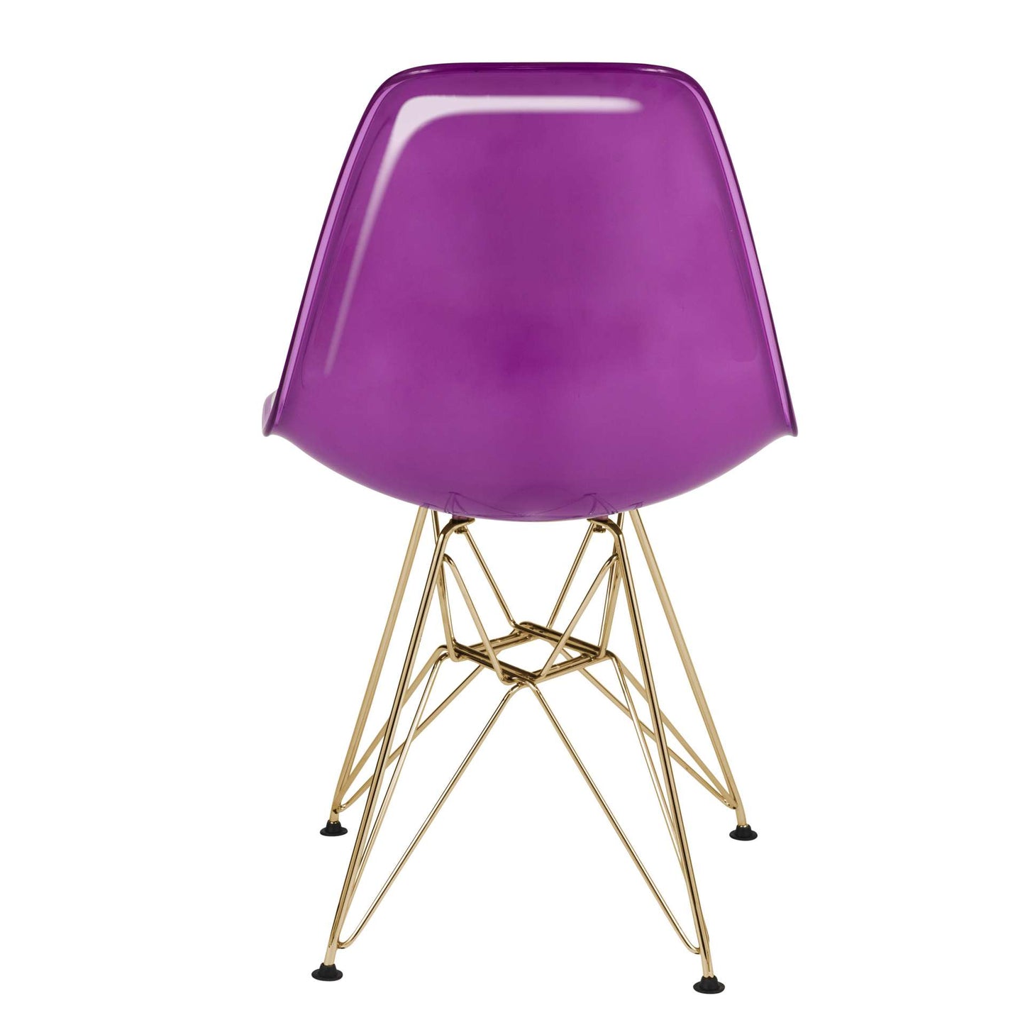 LeisureMod Cresco Molded 2-Tone Eiffel Side Chair with Gold Base - CR19WPRG | Dining Chairs | Modishstore - 3