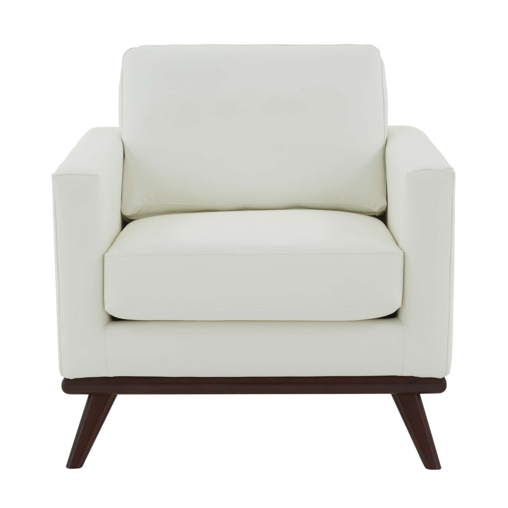 LeisureMod Chester Modern Leather Accent Arm Chair With Birch Wood Base | Armchairs | Modishstore - 30