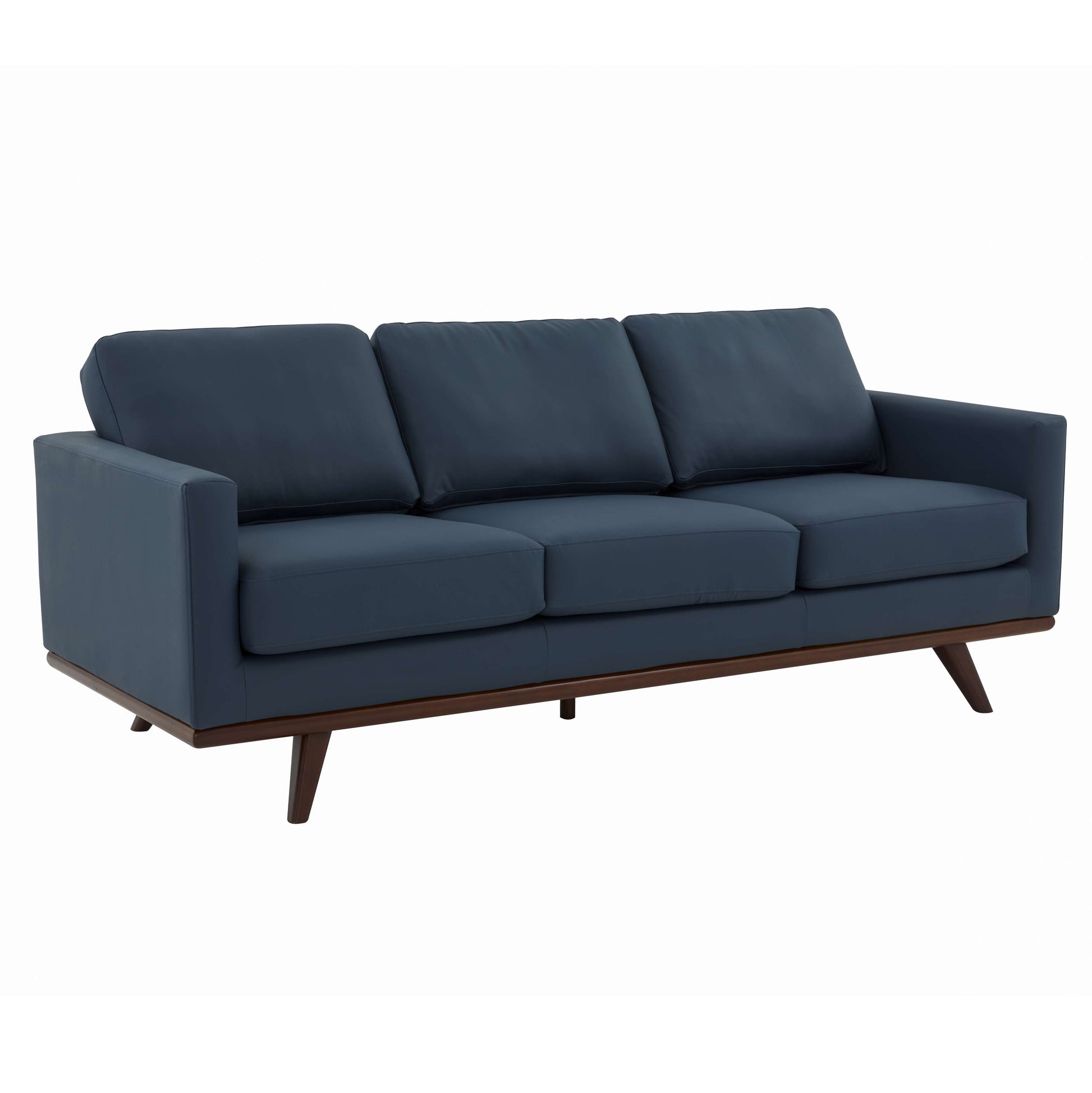 LeisureMod Chester Modern Leather Sofa With Birch Wood Base | Sofas | Modishstore - 12