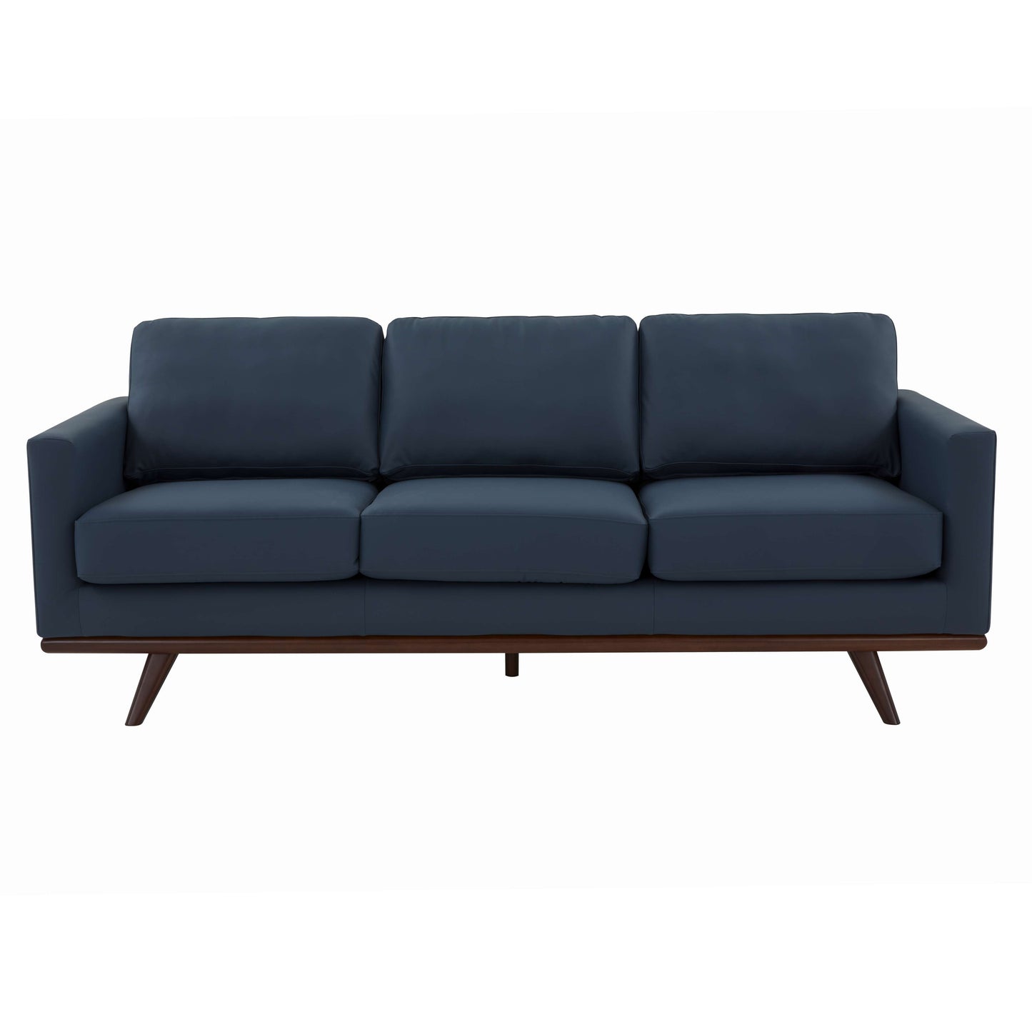 LeisureMod Chester Modern Leather Sofa With Birch Wood Base | Sofas | Modishstore - 8