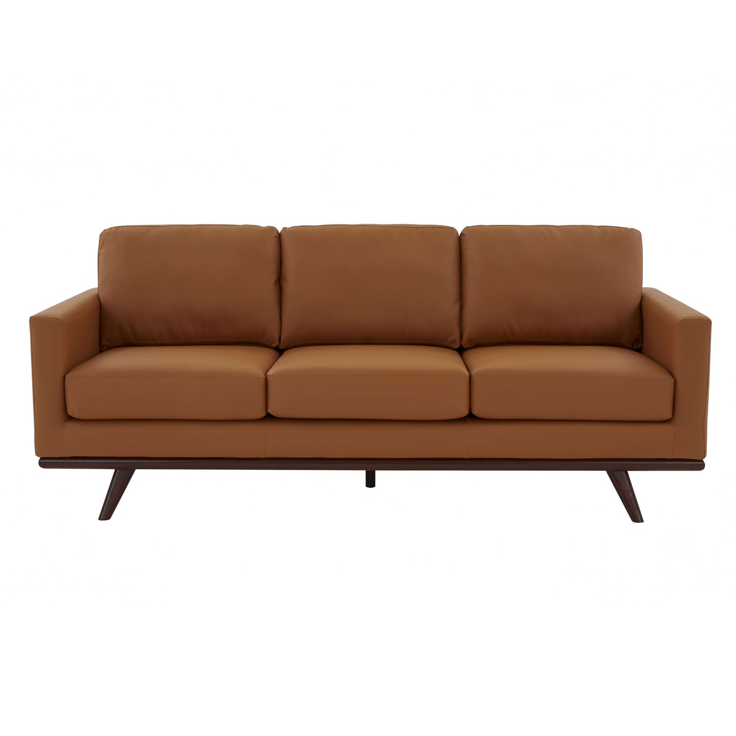 LeisureMod Chester Modern Leather Sofa With Birch Wood Base | Sofas | Modishstore - 26