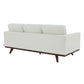 LeisureMod Chester Modern Leather Sofa With Birch Wood Base | Sofas | Modishstore - 4