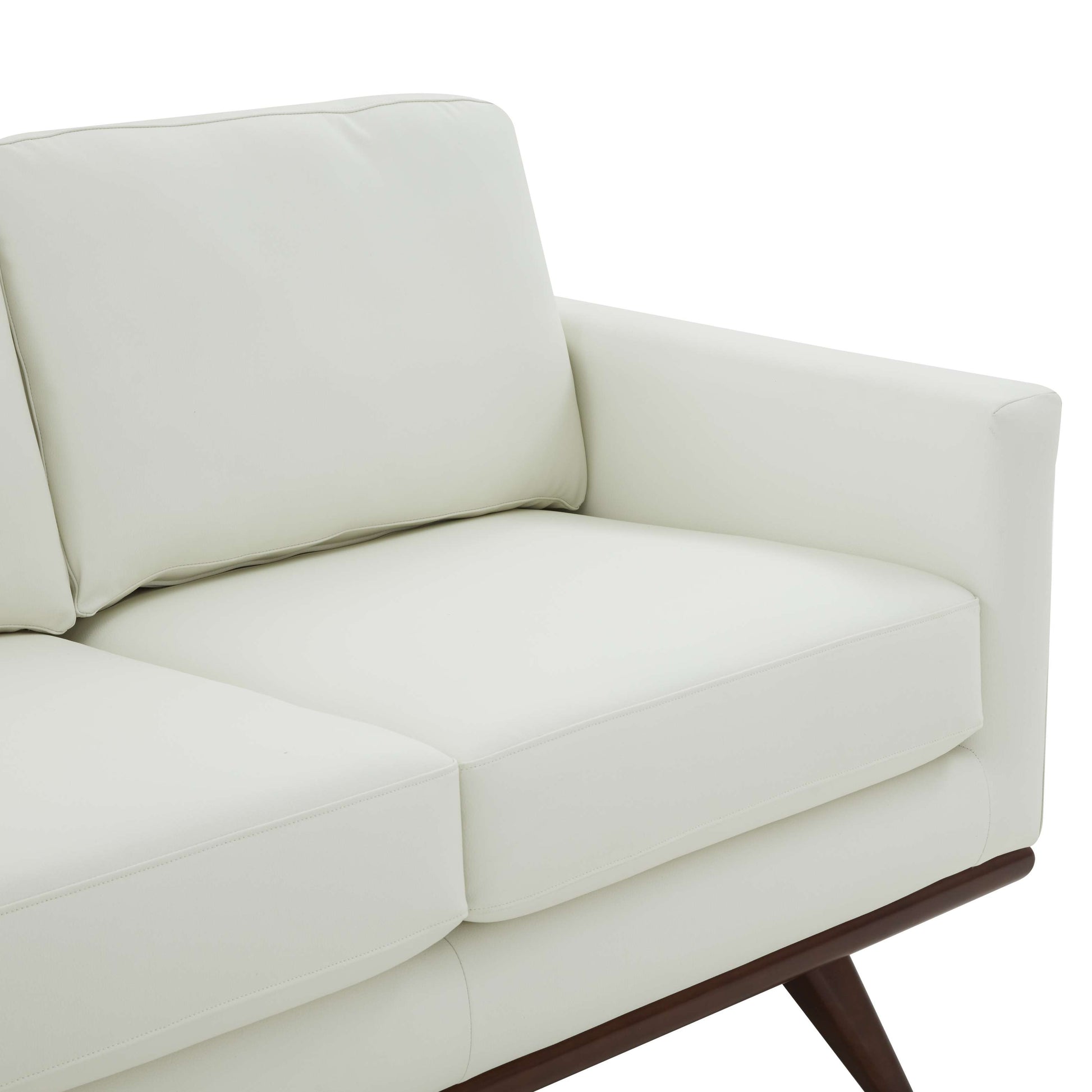 LeisureMod Chester Modern Leather Sofa With Birch Wood Base | Sofas | Modishstore - 3