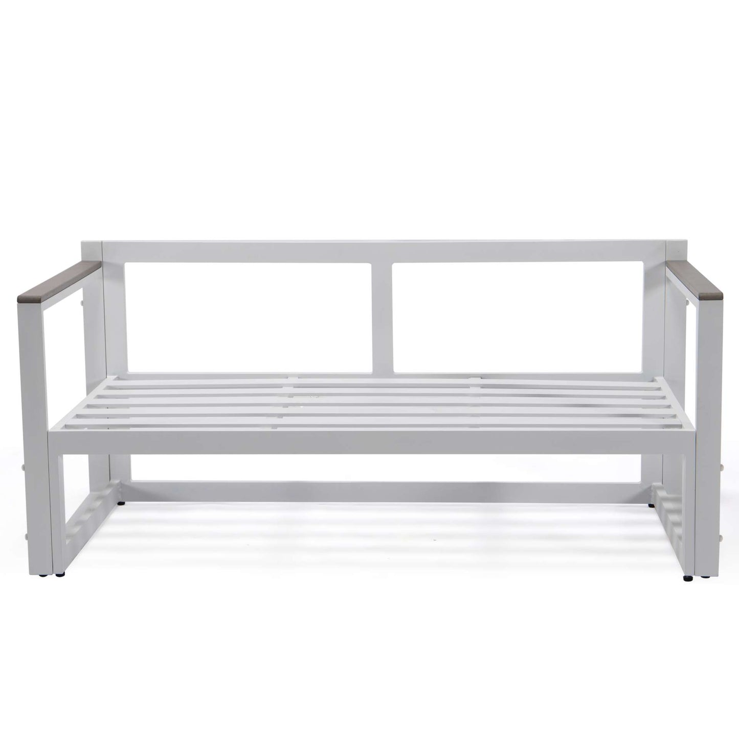 LeisureMod Chelsea White Sectional With Adjustable Headrest & Coffee Table With Cushions | Outdoor Sofas, Loveseats & Sectionals | Modishstore - 16