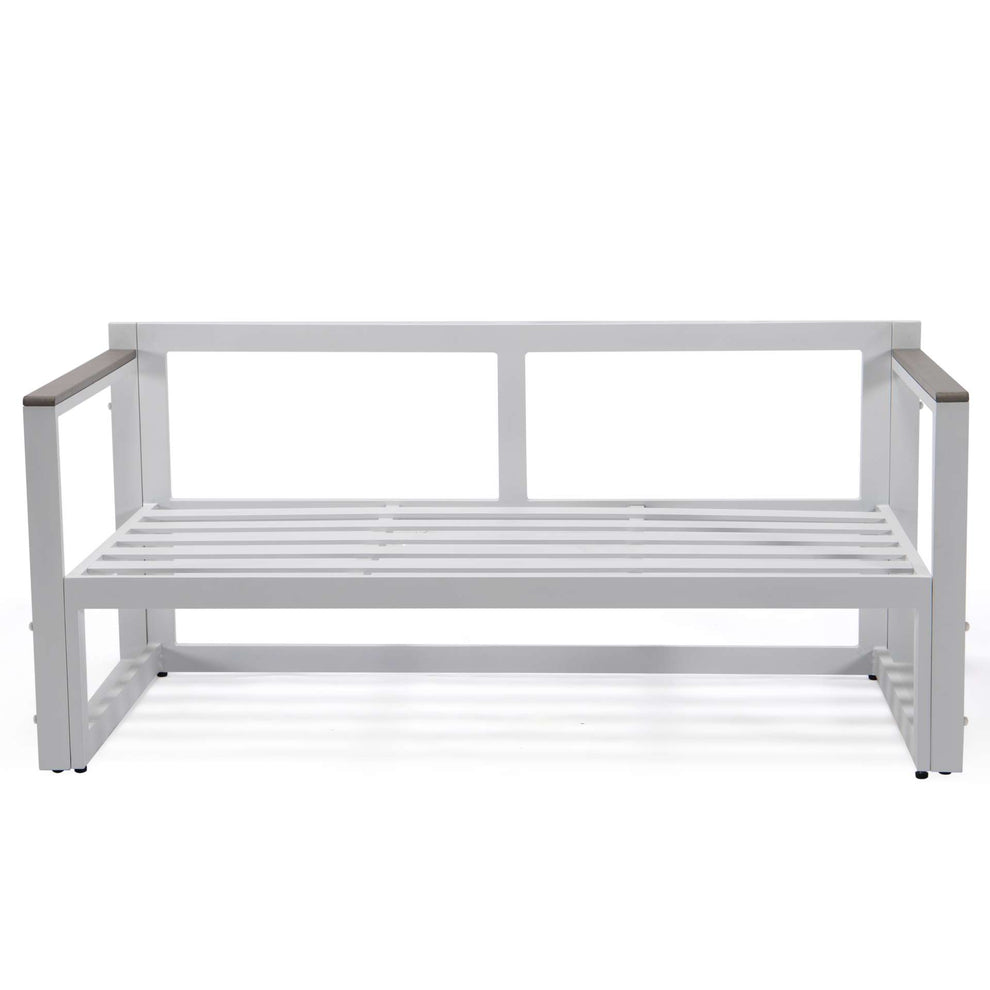 LeisureMod Chelsea White Sectional With Adjustable Headrest & Coffee Table With Cushions | Outdoor Sofas, Loveseats & Sectionals | Modishstore - 32