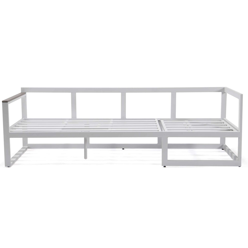 LeisureMod Chelsea White Sectional With Adjustable Headrest & Coffee Table With Cushions | Outdoor Sofas, Loveseats & Sectionals | Modishstore - 43
