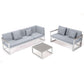 LeisureMod Chelsea White Sectional With Adjustable Headrest & Coffee Table With Cushions | Outdoor Sofas, Loveseats & Sectionals | Modishstore - 53