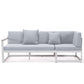 LeisureMod Chelsea White Sectional With Adjustable Headrest & Coffee Table With Cushions | Outdoor Sofas, Loveseats & Sectionals | Modishstore - 61