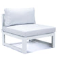 LeisureMod Chelsea 6-Piece Patio Sectional White Aluminum With Cushions | Outdoor Sofas, Loveseats & Sectionals | Modishstore - 35