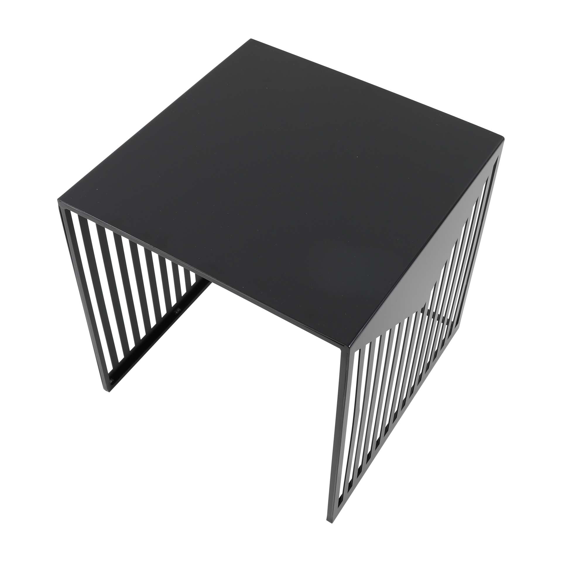 LeisureMod Cisco Modern Square Steel Side Table with Powder Coated Finish | Side Tables | Modishstore - 4