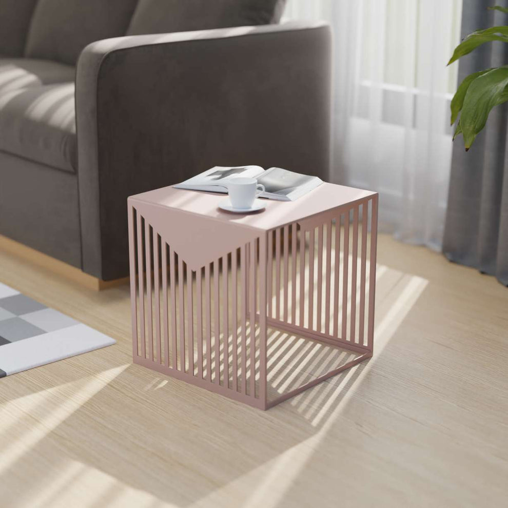 LeisureMod Cisco Modern Square Steel Side Table with Powder Coated Finish | Side Tables | Modishstore - 20