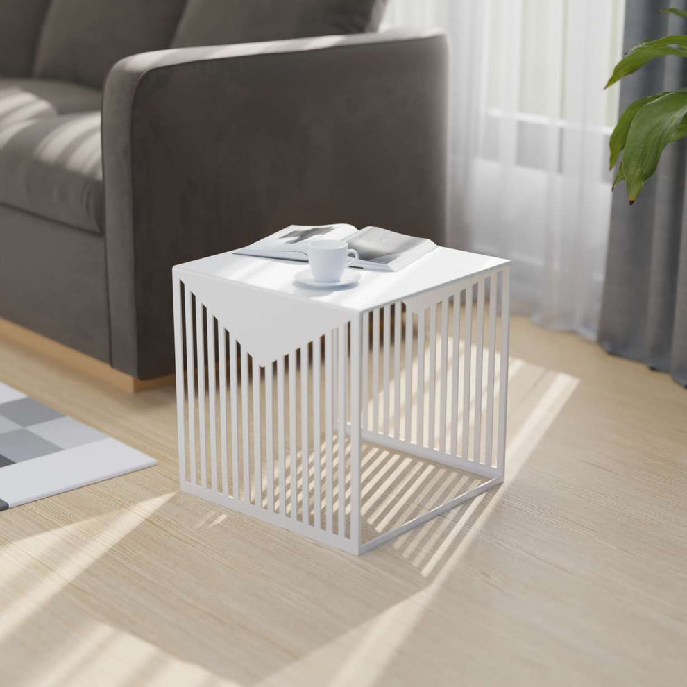 LeisureMod Cisco Modern Square Steel Side Table with Powder Coated Finish | Side Tables | Modishstore - 11
