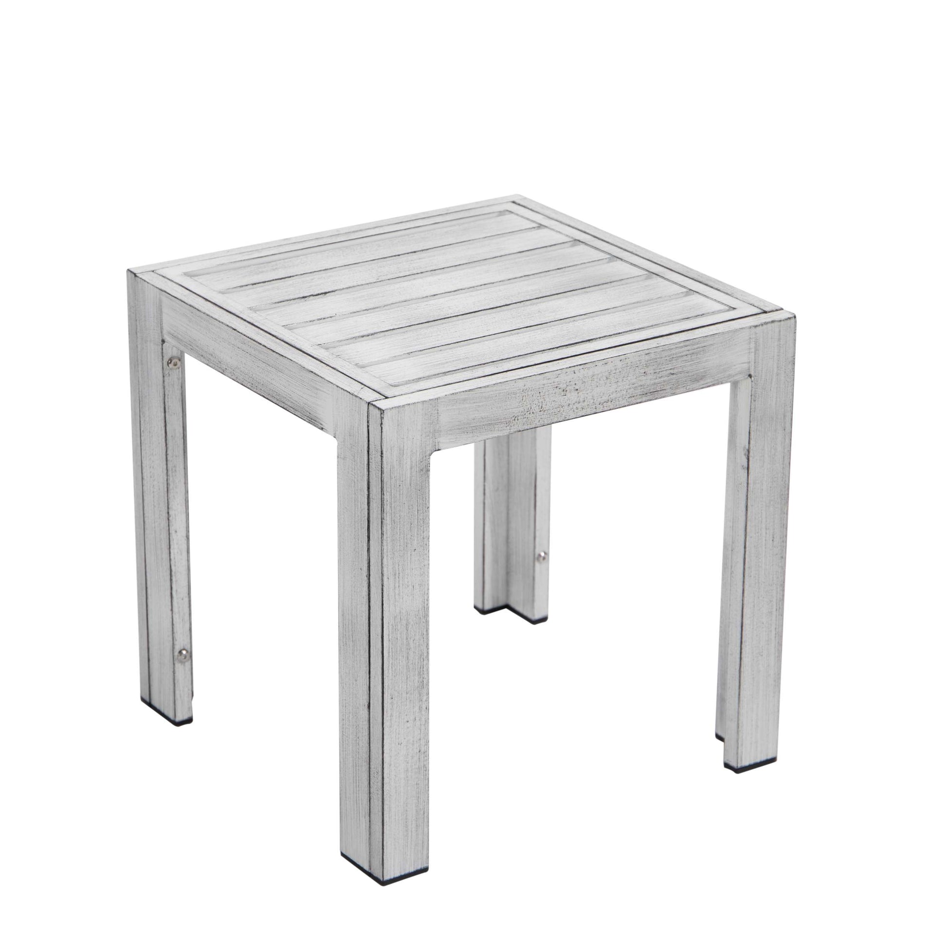 LeisureMod Chelsea Modern Aluminum Patio Side Table | Outdoor Tables | Modishstore - 4